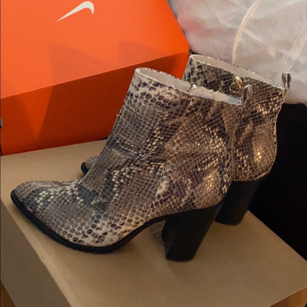 Snakeskin Booties